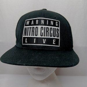 Warning Nitro Circus Live Cap Black NOC Hat Embroidered Snap Back READ